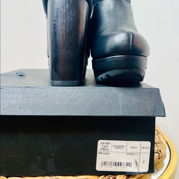 RACHEL COMEY Pipe Clog Leather Platform Boots Black size 7 new with box - Picture 5 of 7
